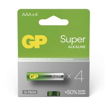 Alkalická baterie GP Super AAA (LR03), B01114
