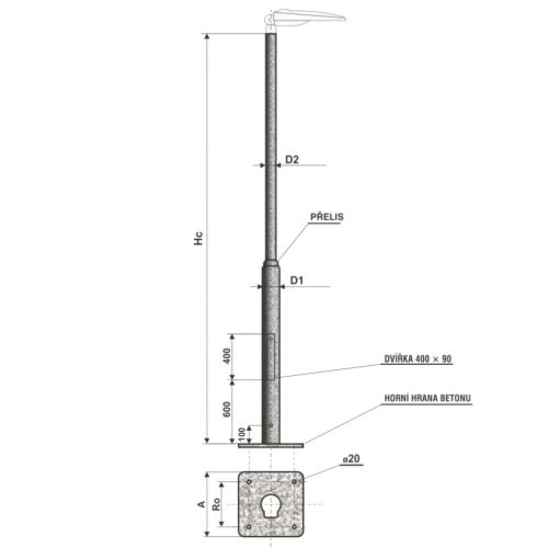 AK STOŽÁR KK 5 P SADOVÝ BEZPATIC. DVOUSTUPŇOVÝ 133/60MM S PŘELISEM ŽÁR.ZINEK