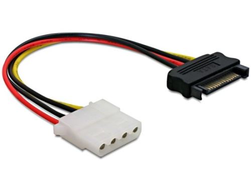 Delock Power Adapter SATA 15-pin samec na Molex samice 4-pin, 12cm
