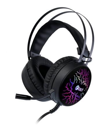 C-TECH herní sluchátka s mikrofonem Astro (GHS-16), casual gaming, LED, 7 barev podsvícení