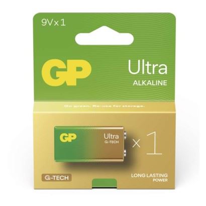 Alkalická baterie GP Ultra 9V (6LF22), B02511