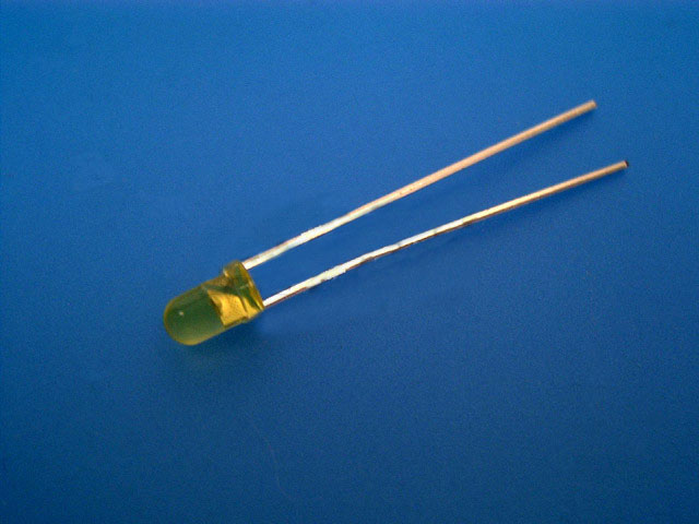 LED dioda žlutá 3mm, 2mA, kulatá