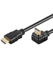 PremiumCord HDMI High Speed+Ethernet kabel, zlacený zahnutý konektor 90° 2m kphdmea2 PremiumCord HDMI High Speed+Ethernet kabel, zlacený zahnutý konektor 90° 2m kphdmea2