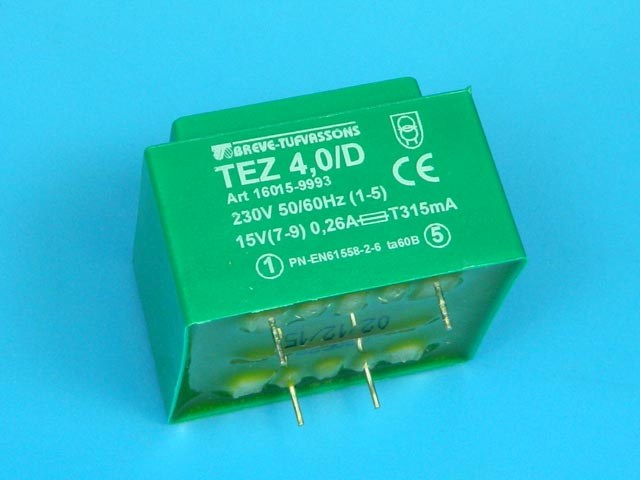 transformátor síťový do plošného spoje 230 / 15V