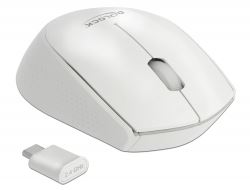 Delock Optická 3-tlacítková mini myš USB Type-C™ 2,4 GHz bezdrátová