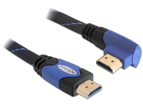 Delock Kabel High Speed HDMI s Ethernetem – HDMI A samec > HDMI A samec pravoúhlý 1 m