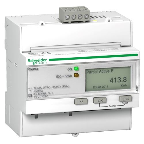 SCHN ACTI9 ELEKTROMĚR IEM3150 DO 63A MODBUS A9MEM3150