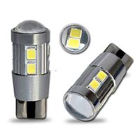 x LED T10 bílá, 12V, 10LED/5630SMD s čočkou, 952007cb