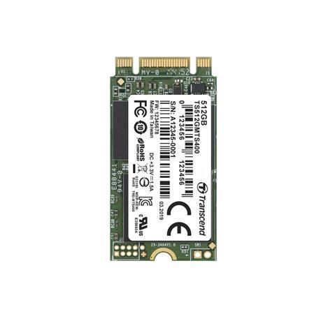 TRANSCEND MTS400 512GB SSD disk M.2 2242, SATA III 6Gb/s (MLC), 530MB/s R, 470MB/s W