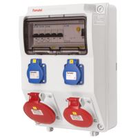 FAMATEL SKŘÍŇ ZÁSUVKOVÁ ZSF20101000.1 /3958 IP54 JIŠTĚNÁ S CHRÁNIČEM 40/4/003-A 2X230V 1X16/5 1X32/5 6KA 2XPL6-B16/1 1XPL6-B16/3 (SPOLEČNÝ PRO 3FÁZ ) PF6-40/4/003-A ŠEDÁ v390-6kA