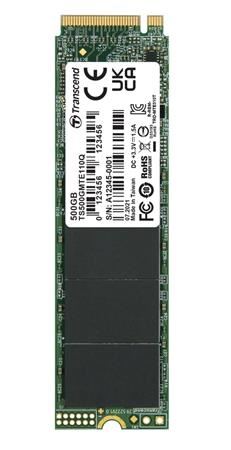 TRANSCEND MTE110Q 500GB SSD disk M.2 2280, PCIe Gen3 x4 NVMe 1.3 (3D QLC), 1900MB/s R, 900