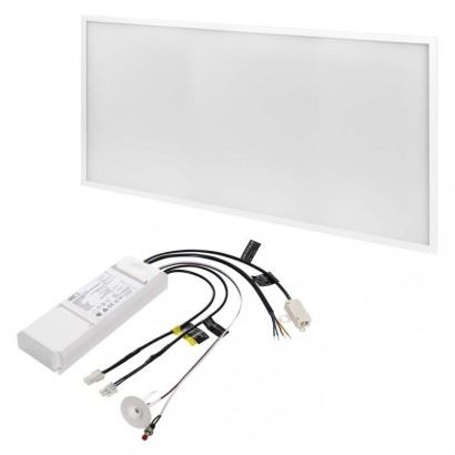 LED panel 30×60, obdélníkový vestavný bílý, 18W neutrální bílá, Emergency, ZR2212E