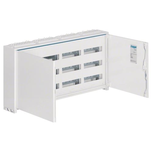 HAGER ROZVADĚČ NÁSTĚNNÝ FW IP44 TŘ. OCHR.II 144 MOD. 500X1050X161 BEZŠR. SVORKY FWB34S
