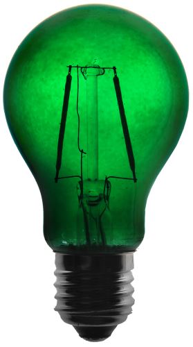 Žárovka LED FILAMENT A60, 36V ss., zelená