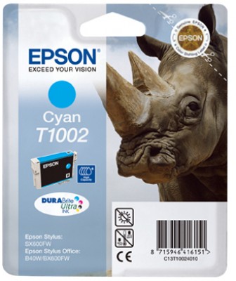 EPSON cartridge T1002 cyan (nosorožec)