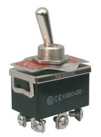 Přepínač páčkový  2pol./6pin  ON-ON 250V/10A šroub.