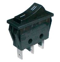Přepínač kolébkový    2pol./3pin  ON-ON 250V/15A černý