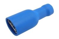 Zdířka faston 6.3mm izol., vodič 1.5-2.5mm modrá Zdířka faston 6.3mm izol., vodič 1.5-2.5mm modrá