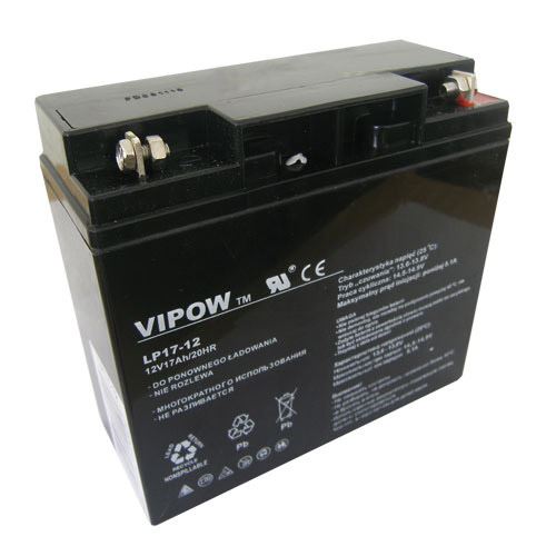 Baterie olověná  12V/17Ah  VIPOW bezúdržbový akumulátor