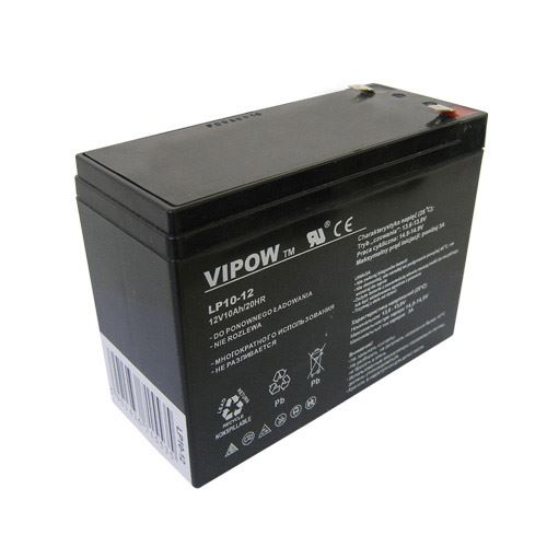 Baterie olověná  12V/10Ah  VIPOW bezúdržbový akumulátor